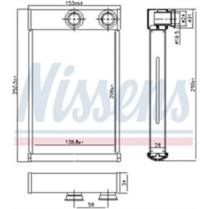 72669 Heat Exchanger, interior heating NISSENS - Top1autovaruosad