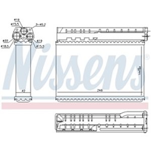 70512 Теплообменник, отопление салона NISSENS - Top1autovaruosad