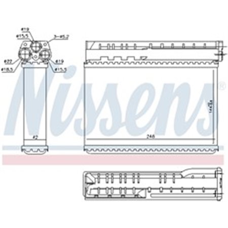 70512 Heat Exchanger, interior heating NISSENS