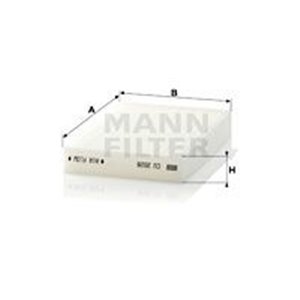 MANN-FILTER CU 2028 - Cabin filter fits: OPEL AGILA; SUZUKI SPLASH 1.0-1.3D 01.08-