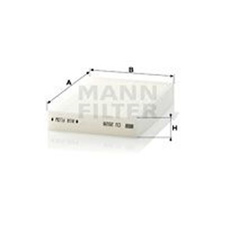 MANN-FILTER CU 2028 - Cabin filter fits: OPEL AGILA SUZUKI SPLASH 1.0-1.3D 01.08-