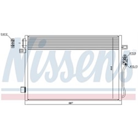 NISSENS 940379 - A/C condenser fits: DODGE JOURNEY FIAT FREEMONT 2.0D-3.6 06.08-