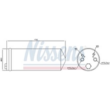 NISSENS 95413 - Air conditioning drier fits: MITSUBISHI L200, L200 / TRITON 2.0/2.4/2.5D 06.96-12.15