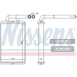 73676 Heat Exchanger, interior heating NISSENS - Top1autovaruosad