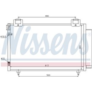 NISSENS 94730 - A/C condenser (with dryer) fits: TOYOTA AVENSIS 1.6-2.4 03.03-11.08