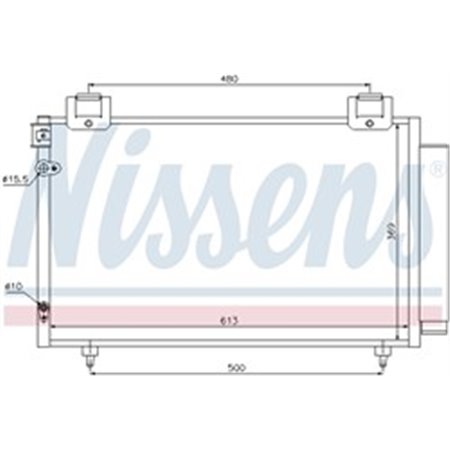 NISSENS 94730 - A/C kondensor (med torktumlare) passar: TOYOTA AVENSIS 1.6-2.4 03.03-11.08