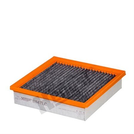 HENGST FILTER E947LC - Cabin filter with activated carbon fits: VOLVO FH, FH12, FH16, FM, FM II, FM12, FM7, FM9, FMX 08.93-