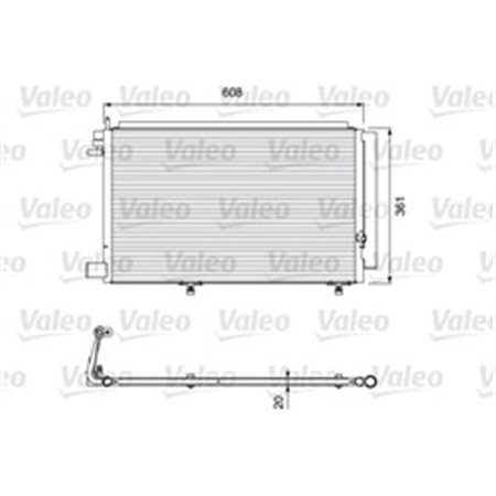 VALEO 814294 - A/C condenser fits: FORD FIESTA VI 1.25-1.6 06.08-