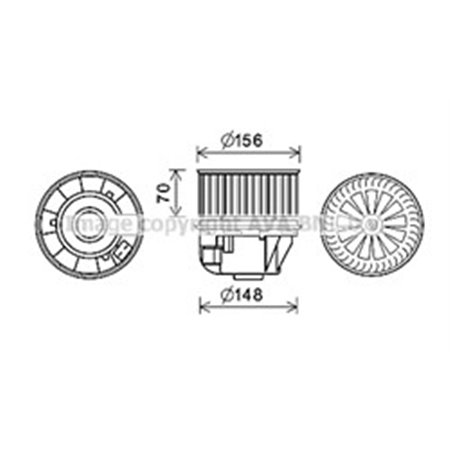 FD8613 Вентилятор салона AVA QUALITY COOLING