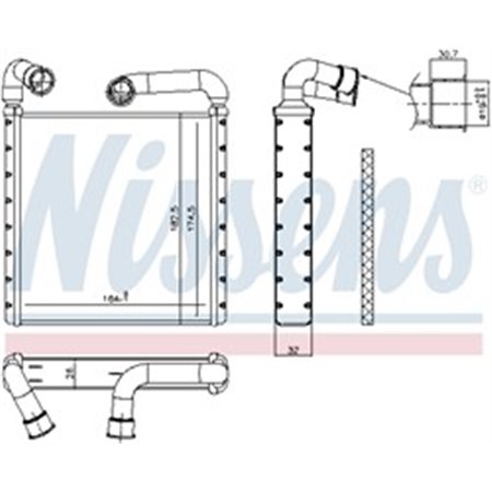 73943 Heat Exchanger, interior heating NISSENS