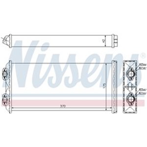 NISSENS 71925 - Heater (175x370x42mm) fits: MAN F2000, M 2000 M D0826LF10-D2876LF17 01.94-