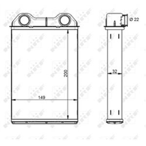 54341 Heat Exchanger, interior heating NRF - Top1autovaruosad