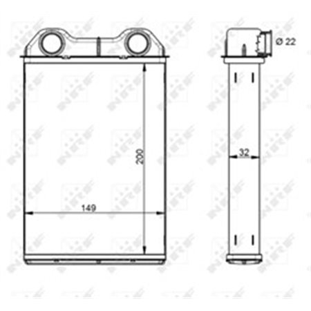 54341 Heat Exchanger, interior heating NRF