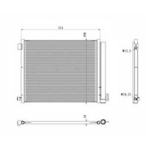 NRF 350469 A/C condenser (with dryer) fits: NISSAN MICRA IV 1.2 03.11 
