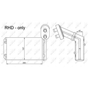 NRF 54253 - Heater fits: FORD GALAXY I, GALAXY MK I; SEAT ALHAMBRA; VW SHARAN 1.8-2.8 03.95-03.10