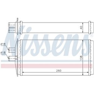 73655 Heat Exchanger, interior heating NISSENS - Top1autovaruosad