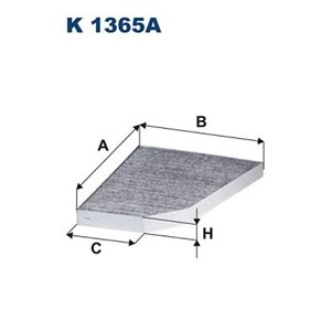 K 1365A Salongifilter aktiveeritud söega sobib: TESLA MODEL X Electric 09