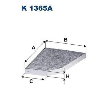 K 1365A Salongifilter aktiveeritud söega sobib: TESLA MODEL X Electric 09