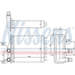 73468 Heat Exchanger, interior heating NISSENS - Top1autovaruosad