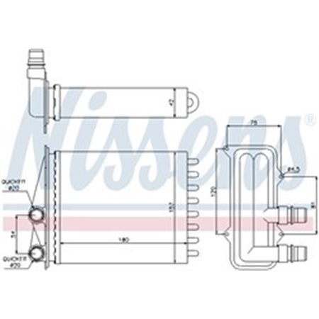 73468 Теплообменник, отопление салона NISSENS