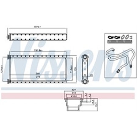 73002 Heat Exchanger, interior heating NISSENS