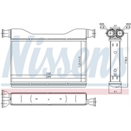 70528 Heat Exchanger, interior heating NISSENS