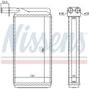 73385 Heat Exchanger, interior heating NISSENS - Top1autovaruosad