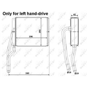 NRF 53206 Kütteseade sobib: FORD FOCUS I, TOURNEO CONNECT, TRANSIT CONNECT 