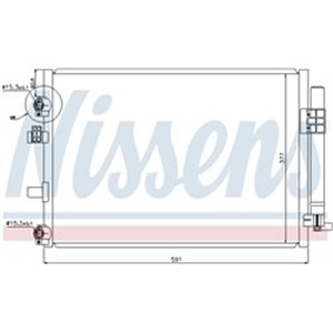 NISSENS 940182 - A/C condenser (with dryer) fits: FORD C-MAX II, GRAND C-MAX 1.6D 12.10-06.19