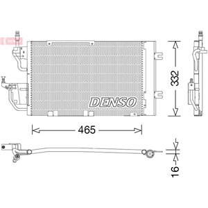 DENSO DCN20037 - A/C condenser (with dryer) fits: OPEL ASTRA H, ASTRA H GTC, ZAFIRA B 1.3D-2.0 03.04-04.15