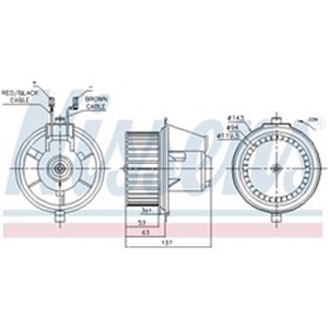 NISSENS 87148 - Air blower fits: SEAT TOLEDO I; VW CORRADO, GOLF II, JETTA II 1.0-2.9 08.83-03.99