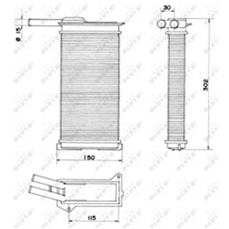 58608 Heat Exchanger, interior heating NRF