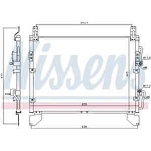 NISSENS 940805 - A/C condenser fits: SSANGYONG REXTON / REXTON II 2.7D 08.04-