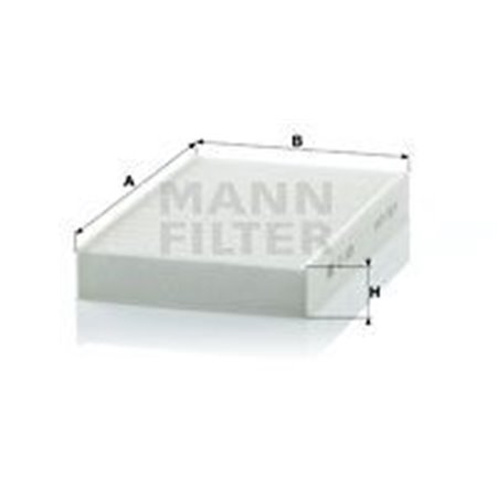 MANN-FILTER CU 1629 - Cabin filter fits: NISSAN JUKE, PULSAR, SENTRA VII, TIIDA RENAULT FLUENCE 1.2-Electric 02.10-