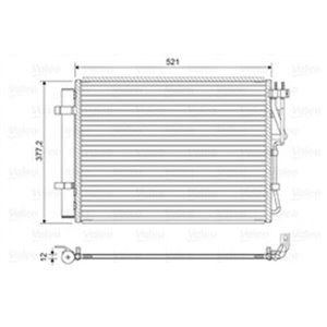 VALEO 822624 - A/C condenser (with dryer) fits: HYUNDAI IX20; KIA VENGA 1.4D/1.6/1.6D 02.10-