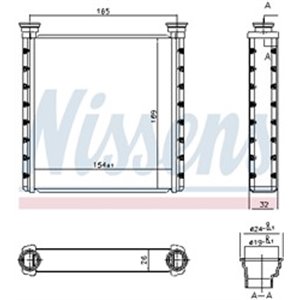 70533 Теплообменник, отопление салона NISSENS - Top1autovaruosad