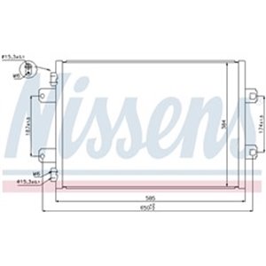 NISSENS 940077 - A/C condenser 585x384x16 fits: RVI MASCOTT; RENAULT MASTER PRO 05.04-12.13