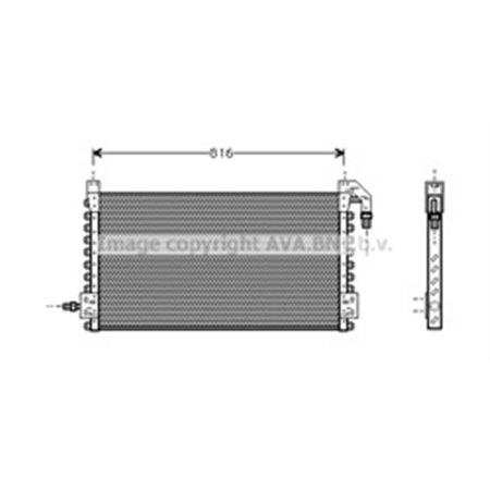 AVA COOLING VL5014 - A/C kondensor 842x359x24 passar: VOLVO FH12, FL10 08.93-