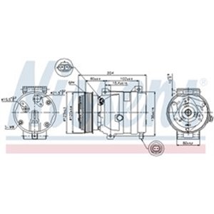 89281 Compressor, air conditioning NISSENS - Top1autovaruosad