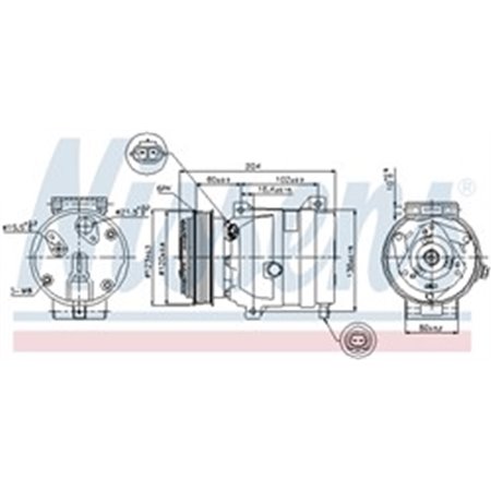 89281 Compressor, air conditioning NISSENS