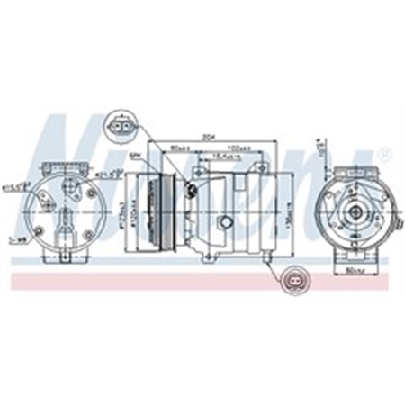 NISSENS 89281 - Luftkonditioneringskompressor passar: RENAULT LAGUNA II, VEL SATIS 1.8-2.2D 03.01-
