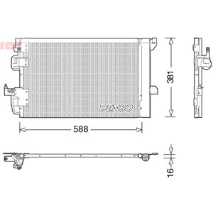 DENSO DCN20007 - A/C condenser (with dryer) fits: OPEL ASTRA G 1.2-2.2 02.98-12.09