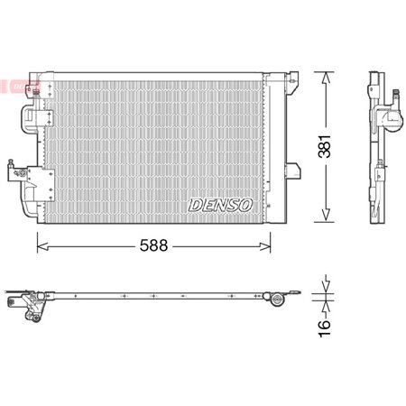 DENSO DCN20007 - A/C condenser (with dryer) fits: OPEL ASTRA G 1.2-2.2 02.98-12.09