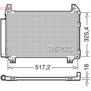 DENSO DCN50101 - A/C condenser (with dryer) fits: TOYOTA YARIS, YARIS / VIOS 1.0-1.8 03.03-04.13