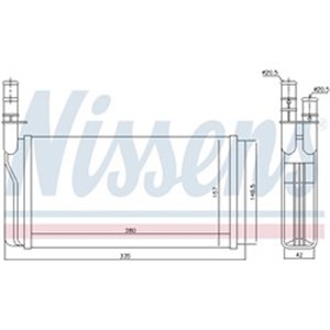 70011 Heat Exchanger, interior heating NISSENS - Top1autovaruosad