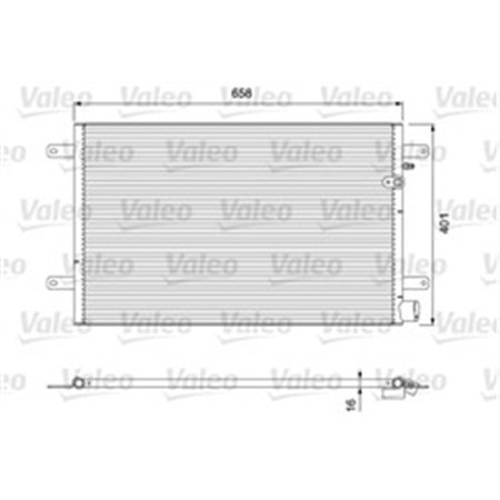 814004 Condenser, air conditioning VALEO