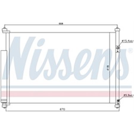 NISSENS 940012 - A/C condenser (with dryer) fits: SUZUKI GRAND VITARA II 1.6-3.2 04.05-