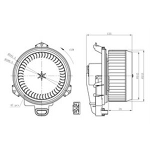 NRF 34296 Air blower fits: TOYOTA COROLLA, LAND CRUISER 90, PRIUS 1.33 3.4 