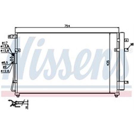 940269 Condenser, air conditioning NISSENS