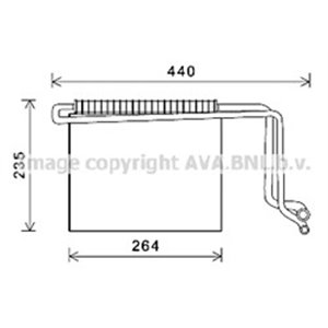 AVA COOLING MSV563 - Air conditioning evaporator fits: MERCEDES VIANO (W639), VITO / MIXTO (W639), VITO (W639) 2.0D-3.7 09.03-